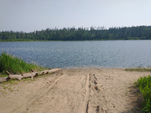 The sand boat launch.