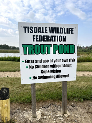 Trout pond rules sign #2.