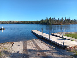 Cement boat launch at the Narrows.