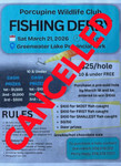 Poster for Porcupine Wildlife Club Fishing Derby (Cancelled)