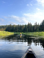 Mouth of the river on the eastern side of the lake.