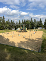 Playground behind the beach.