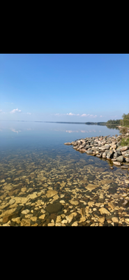 24 kms South of Denare Beach village on East shore of Amisk Lake. 