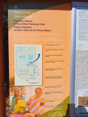 Beach welcome sign