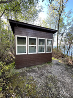 Fish cleaning shack at the boat launch