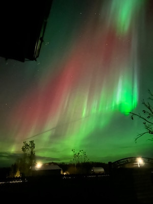 Northern lights at Burgis Beach resort, Good Spirit Lake