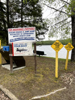 Boat launch signage.