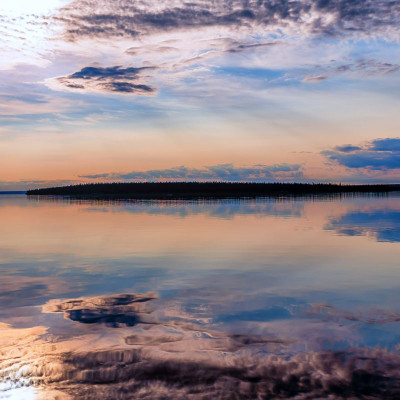 Early morning on Waterbury lake