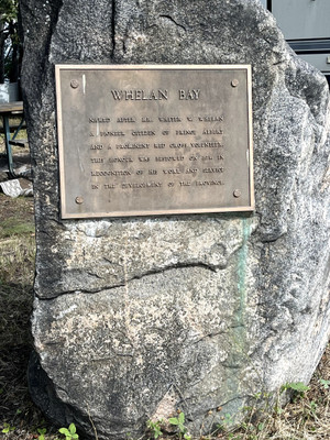Historical sign at launch.