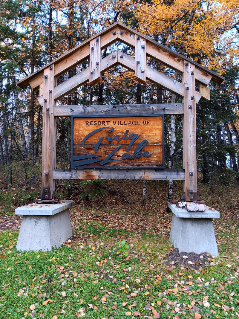 Village signage.