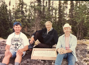 Two nephews and brother of William Pasterfield at the lake.