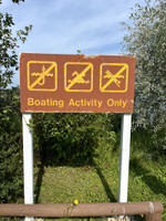 Boat launch signage.