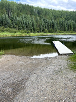 Sand boat launch and dock.