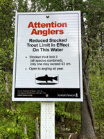 Fishing restriction sign.