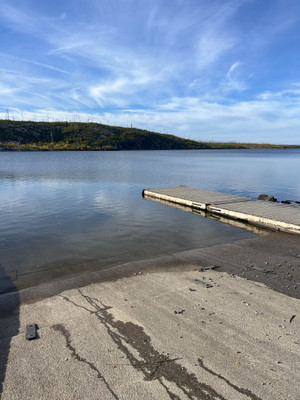 Cement launch and dock.