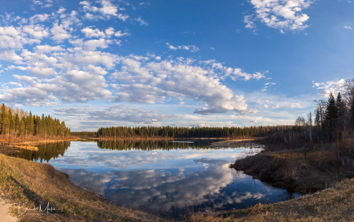 Beautiful Amiskowan Lake with its gorgeous reflections!!