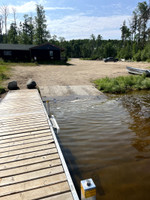 Cement launch with dock.