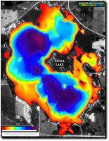 Angler's Edge map for Shell Lake