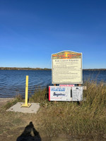 Boat launch rules sign.