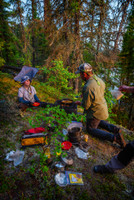 a less than flat and level camp kitchen