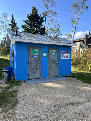 Restroom and fish filleting shack.