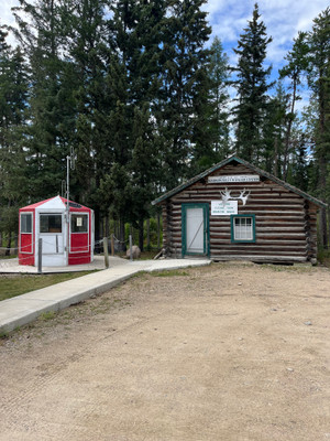Old fire tower and cabin at the office.