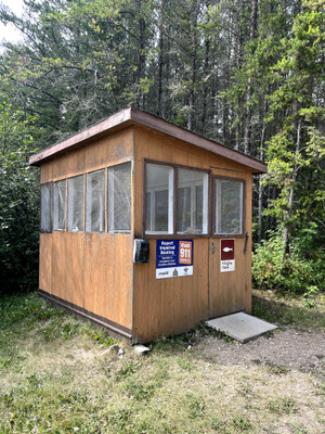 Fish filleting shack.