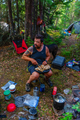 campsite at the west portage on the lake