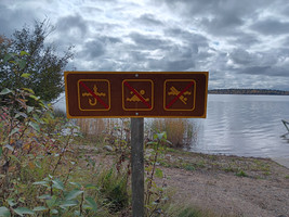 Signs at the launch.