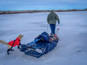 Spent a day ice fishing. 