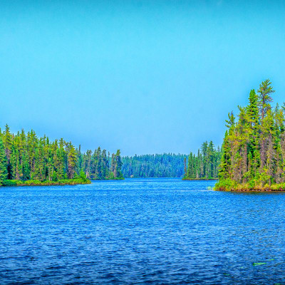 looking northwest in the middle of the lake