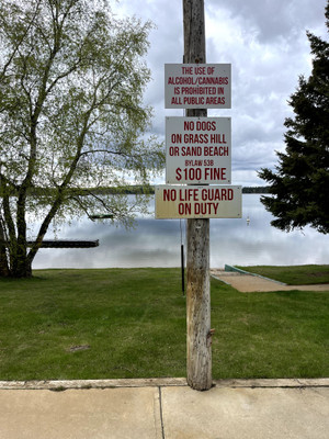 Beach signage.