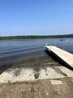 Cement launch with dock.