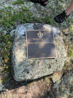 Commemorative plaque at the lake for Eldon Syndney Stewardson. Submitted by Blaine Millis.