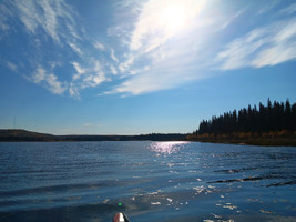 Paddling on Shady Lake.