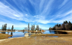 Marina at Madge Lake in the spring.