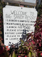 Boat launch signage.