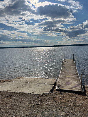 Boat launch near the cabin.