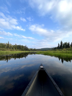 Mouth of the river on the eastern side of the lake.