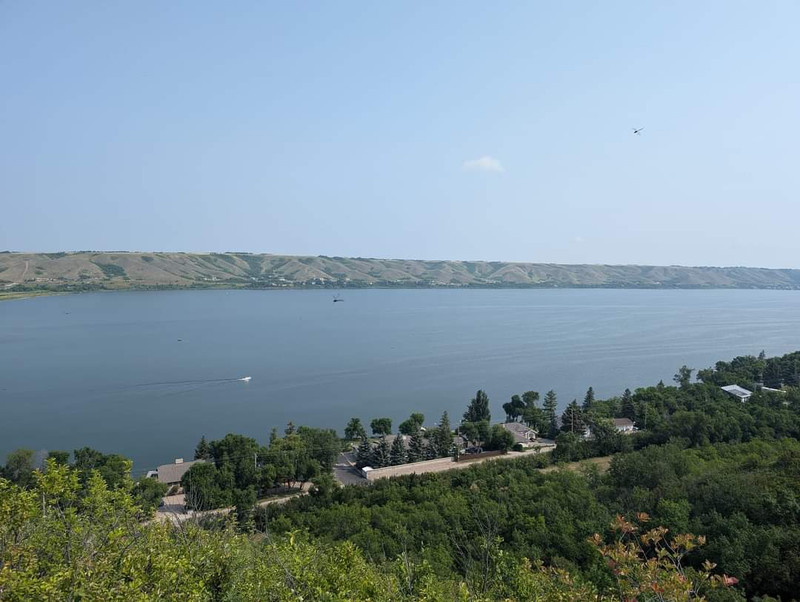 Overlooking the cabins across the road from the provincial park