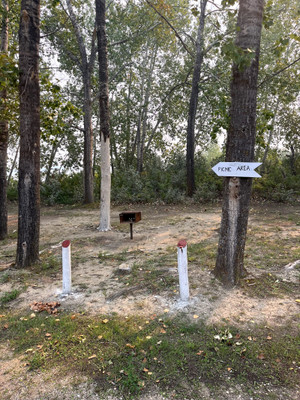 Picnic area near the beach.