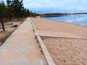 Accessible wheelchair access to the beach.