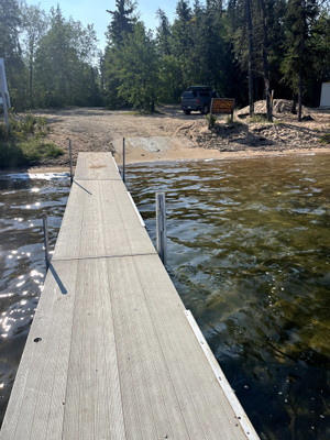Dock and cement launch.
