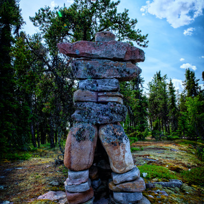 a legit inukshuk