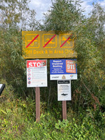 Boat launch signage.