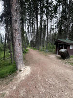 Washrooms down short path to beach.