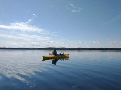 Paddling on Namekus Lake.