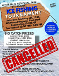 Poster for Whitesand Regional Park 3rd Annual Ice Fishing Tournament