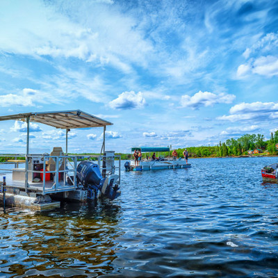 several fishing camps have boats at Bell Falls