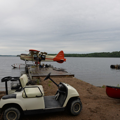 loading up the float plane